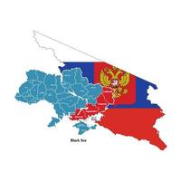 la russie annexe quatre régions de l'ukraine, qui sont donetsk, luhansk, kherson et zaporizhzhia, nouvelle carte russe de l'illustration vectorielle de l'ukraine, le président vladimir poutine a signé les traités d'adhésion vecteur