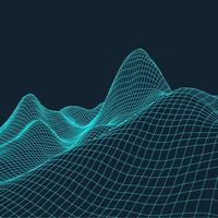 3d filaire terrain grand angle eps10 vecteur