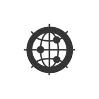 icônes de réseau mondial symbole éléments vectoriels pour le web infographique vecteur