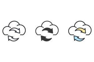icônes du système de sauvegarde symboles éléments vectoriels pour le web infographique vecteur
