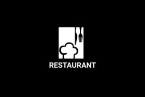 couteau à couverts pour la conception du logo du restaurant vecteur