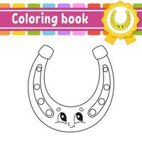 livre de coloriage pour les enfants. caractère joyeux. illustration vectorielle. St. le jour de patrick. . silhouette de contour noir. isolé sur fond blanc. vecteur