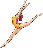 gymnastique dessin animé couleur clipart illustration vecteur