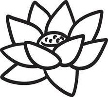 Lotus isolé coloriage pour les enfants vecteur