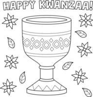 coloriage de la coupe de l'unité kwanzaa pour les enfants vecteur