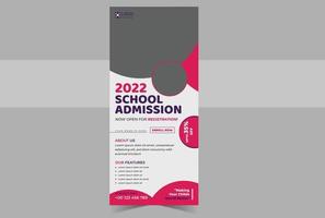 flyer d'admission à l'école pour enfants vecteur