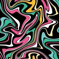 modèle vectorielle continue avec des tissages psychédéliques groovy. abstrait tisse un motif vectoriel continu. fond hippie avec vagues, texture groovy psychédélique.