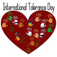 journée internationale de la tolérance, idée d'affiche, bannière, flyer ou carte postale vecteur