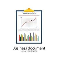 document d'évaluation des données commerciales vecteur