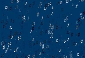 modèle vectoriel bleu clair avec symboles musicaux.