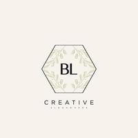 bl lettre initiale fleur logo modèle vecteur art vectoriel premium