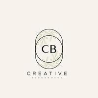 cb lettre initiale fleur logo modèle vecteur art vectoriel premium