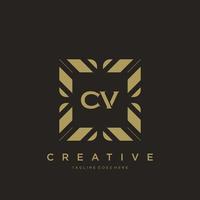 cv lettre initiale luxe ornement monogramme logo modèle vecteur