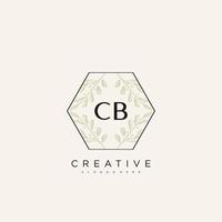 cb lettre initiale fleur logo modèle vecteur art vectoriel premium