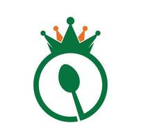 création de logo vectoriel du royaume alimentaire. concept de logo de nourriture royale.