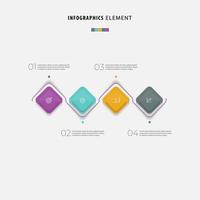 infographie entreprise colorée chronologie en quatre étapes vecteur