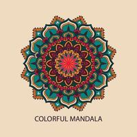 art de mandala coloré vecteur