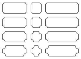 illustration de conception de vecteur de bannière simple noir isolé sur fond blanc