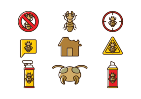 Icônes vectorielles de termites vecteur