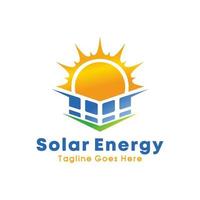 logo vectoriel d'énergie de panneau solaire