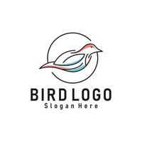 illustration premium de logo vectoriel oiseau