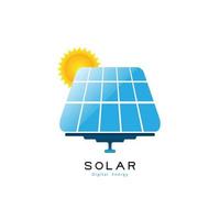 logo panneaux solaires. logo de l'énergie solaire. concept d'entreprise ou entreprise de marque. eps10