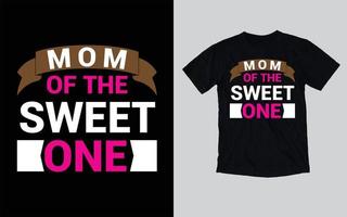 conception de t-shirt maman amour fête des mères vecteur