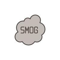 icône moderne de concept de vecteur de smog ou de brouillard de fumée