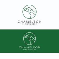 modèle d'icône de conception de logo caméléon vecteur