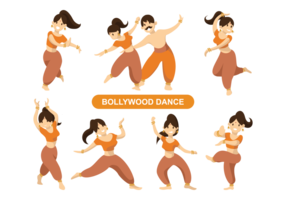 Indian bollywood dancing vector