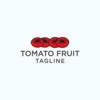 création d'icône de logo de fruits de tomate vecteur