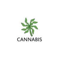 modèle d'icône de conception de logo de cannabis vecteur