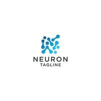 modèle d'icône de conception de logo de neurone vecteur