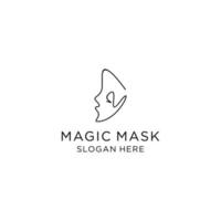 modèle d'icône de conception de logo de masque magique vecteur