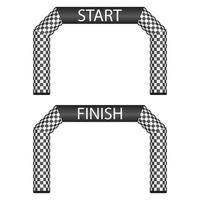 arrivée et ligne de départ gonflables vecteur