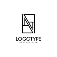 concept de design simple et créatif de la lettre initiale du logo aa moderne vecteur