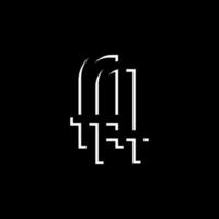 concept de design simple et créatif de la lettre initiale du logo aa moderne vecteur