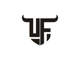 création initiale du logo uf bull. vecteur