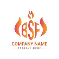 monogramme de conception de logo polygone bsf, logo vectoriel polygone bsf, bsf avec forme de polygone, modèle bsf avec couleur assortie, logo polygone bsf simple, élégant, logo luxueux bsf, vecteur bsf pro,