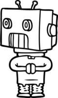 personnage de robot de dessin animé de vecteur