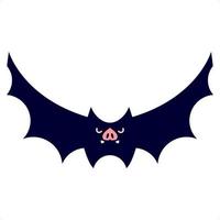 art plat de chauve-souris d'halloween vecteur