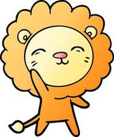 personnage de dessin animé lion vecteur