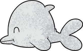 personnage de dessin animé dauphin vecteur