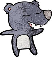 personnage d'ours de dessin animé vecteur