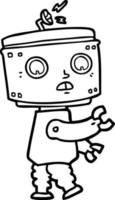 personnage de robot de dessin animé vecteur