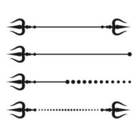 illustration de l'élément trident. disposition du symbole du trident. vecteur eps 10