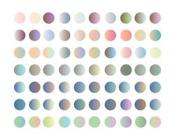 collection de cercles de pack de couleurs dégradé linéaire pastel pour les applications, l'interface utilisateur, l'ux, la conception Web, la bannière, etc. pack de dégradé pastel vecteur