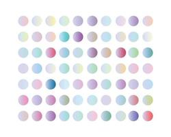 collection de cercles de pack de couleurs dégradé linéaire pastel pour les applications, l'interface utilisateur, l'ux, la conception Web, la bannière, etc. pack de dégradé pastel vecteur