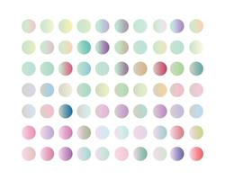 collection de cercles de pack de couleurs dégradé linéaire pastel pour les applications, l'interface utilisateur, l'ux, la conception Web, la bannière, etc. pack de dégradé pastel vecteur