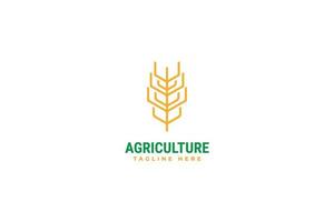 agriculture blé logo design illustration vectorielle vecteur